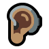 🦻🏽 ear with hearing aid: medium skin tone display on Windows